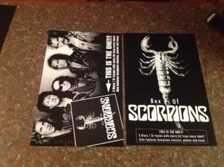 Cd.  Lp 2 - Sided Promo Poster 17x11.  The Scorpions Music Vintage Band Artist.