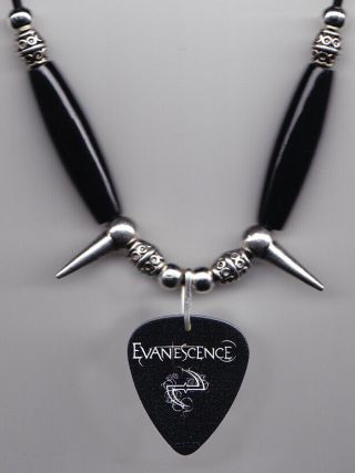 Evanescence Black Guitar Pick Necklace