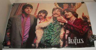 Rolled 1989 Western Graphics The Beatles Band Poster 21 X 32 Inches