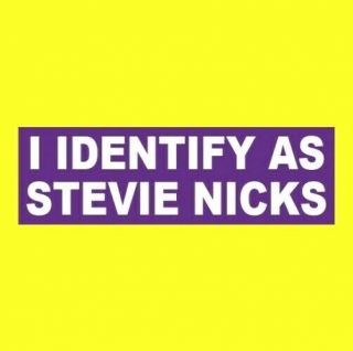 Funny " I Identify As Stevie Nicks " Fleetwood Mac Sticker Gypsy Edge Of Seventeen