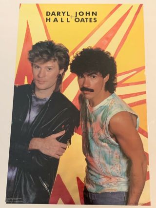Daryl Hall And John Oates 1985 Vintage Promo Poster 22”x34”