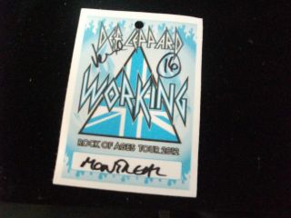 Def Leppard - Rock Of Ages Tour - 2012 - - Cloth Backstage Pass