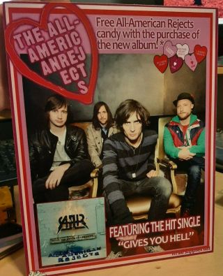 All American Rejects When The World Comes Down Promo Standup Stand 8 1/2 X 11