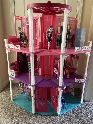 Mattel 2013 Barbie Dream House 3 - Story With 2 Elevators Plays Sounds And Music.