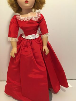 Vintage Madame Alexander Cissy Doll Size - Day & Night Red Gowns for Christmas 3