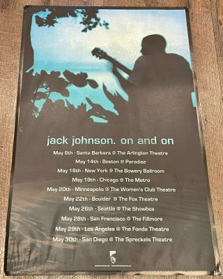Jack Johnson - On And On 2003 Concert Poster
