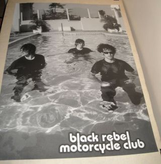 Rolled Black Rebel Motorcycle Club Pinup Poster Band In Hotel Pool