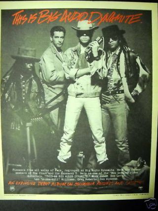 Big Audio Dynamite Pioneers Of Rock 1985 Promo Poster Ad