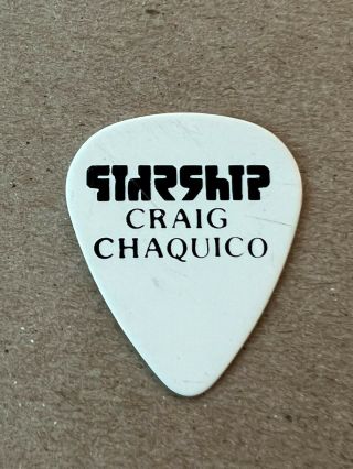 Starship Craig Chaquico Concert Guitar Pick White / Black Letters