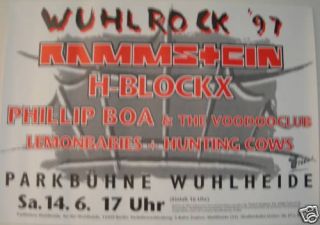Rammstein German Concert Tour Poster 1997