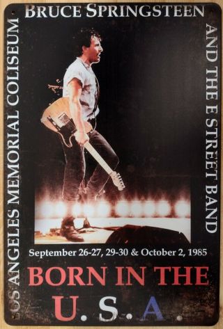 Bruce Springsteen Born In The Usa Tour Vintage Poster Look Man Cave Bar Garage