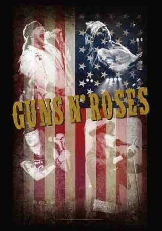 Guns N Roses Textile Poster Fabric Flag Axl Collage
