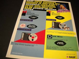 Mary Chapin Carpenter Rolling Stones And Don Was 1995 Grammy Promo Poster Ad
