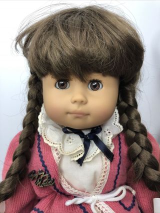 17” Vintage Gotz Puppe Modell Vinyl & Cloth Doll 1985 Brunette Boy & Girl Set O 2