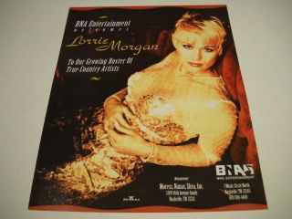 Lorrie Morgan Laid Back And Sexy Welcomed By Bmi 1992 Promo Poster Ad