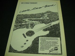 Little River Band On Stage Tonight 1982 Music Biz Promo Poster Ad