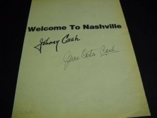 Johnny Cash And June Carter Cash 1982 Promo Poster Ad Welcome To Nashville