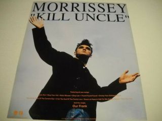 Morrissey Spreads His Arms For Kill Uncle 1991 Promo Poster Ad