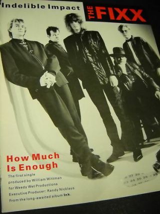 The Fixx Make Indelible Impact 1991 Promo Poster Ad