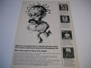 Melvin Van Peebles Now They Want To Hear His Music.  1971 Promo Poster Ad