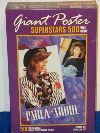 Vintage 1990 Paula Abdul Giant Poster Puzzle 2 