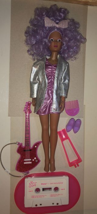 Jem And The Holograms - Shana Doll With Guitar,  Stand,  & A Comb Tape Vintage