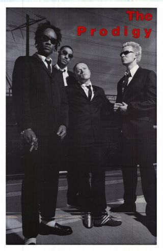 Music Poster The Prodigy Band In Suits 25x35 " Keith Flint Liam Howlett Uk Import