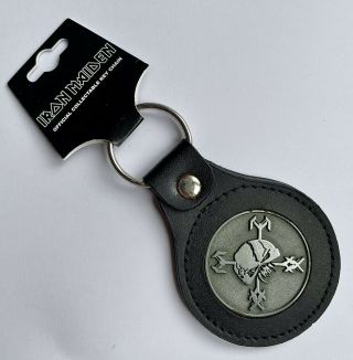 Iron Maiden Final Frontier Tour Keyring Official Issue Leather 2010