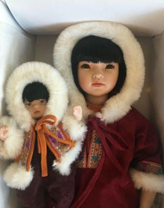 Pauline Le 22 " Doll Eskimo Girl With Baby