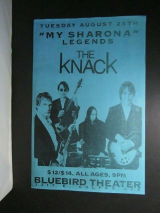 The Knack Concert Poster Bluebird Theater Virginia Rustic