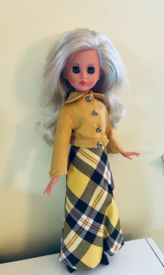 Vintage Italocremona Corinne Mod Fashion Doll W/original Outfit Italy 1965