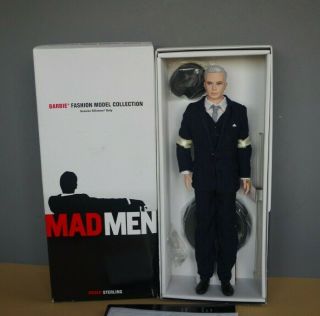 Mad Men Roger Sterling Silkstone Ken Barbie Doll 2010 Gold Label Mattel