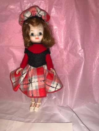 1950 ' s American Chartacter Betsy McCall doll wearing On the Ice Outfit and Shoes 2