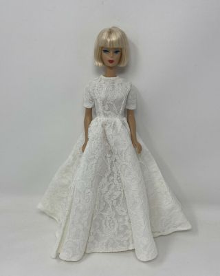 Vintage Clone Premier Barbie Doll Clothes White Lace Bridal Evening Wedding Gown
