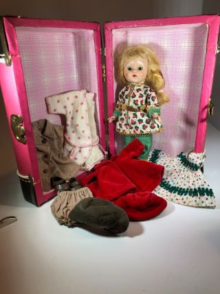 Vintage Vogue Doll Train Case And Doll With Clothes