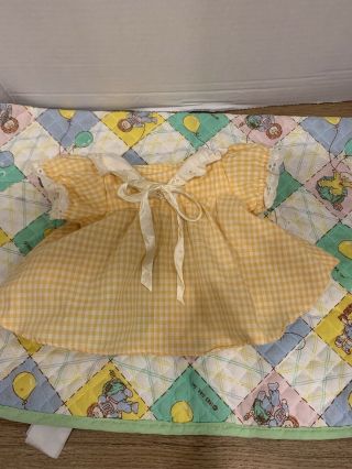 Cabbage Patch Kid Jesmar Dress Made In Spain Yellow Gingham Tagged