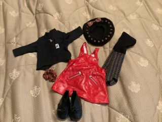 Pleasant Company American Girl Molly Red Vinyl Meet Outfit 1985 Retired