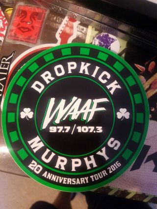 Dropkick Murphys Sticker 20th Anniversary Tour 2016 Waaf Radion Sticker