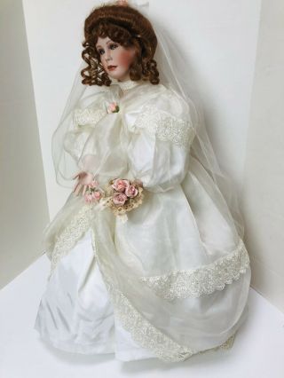 Gwen Mcneill Porcelain Bride Doll Le 37 Of 5000 Seymour Mann 25in 1996 Roses
