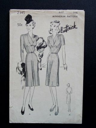 Butterick Minnekin Pattern Store Display Manikin Doll 1940 