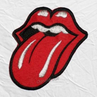 Tongue Logo Embroidered Patch The Rolling Stones Mick Jagger Richards Rock Band