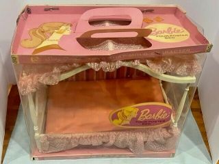 Vintage 1961 Barbie Susy Goose Canopy Bed,  Mattress,  Canopy,  Dust Ruffle