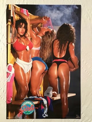 California Girls Poster Sexy Locker Room Breasts Butts Legs Pinup