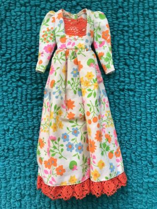 Vintage Barbie Francie 3458 Olde Look Peasant Dress - Exc.  (1971 - 72)
