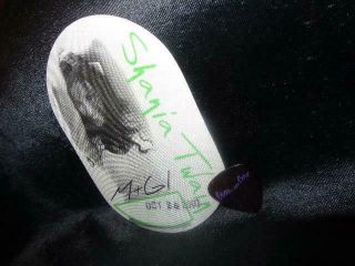 Shania Twain 1998 Come On Over Tortoise Shell Guitar Pick,  2003 Meet&greet Pass