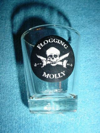 Flogging Molly Shot Glass,  La Celtic Punk Band,  Dave King,  Skull & Dagger Flag