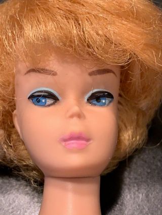 1962 Vintage Barbie 850 White Ginger/platinum Transitional Bubblecut Doll