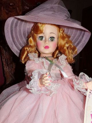 Vint.  Breathtaking 21 " Madame Alexander Melanie Portrait Doll In Fancy Pink Gown