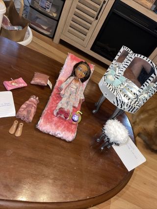 Bratz Nighty Nite Sasha Doll First Edition Doll,  Accessories,  Zebra Vanity,  Etc