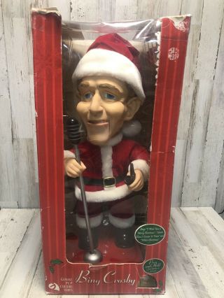 Gemmy Pop Culture Bing Crosby Singing Animated Christmas Figure Mouth